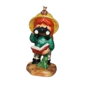 Goebel Hummel Red Headed Bird Watcher Girl W/Bincoculars Figurine